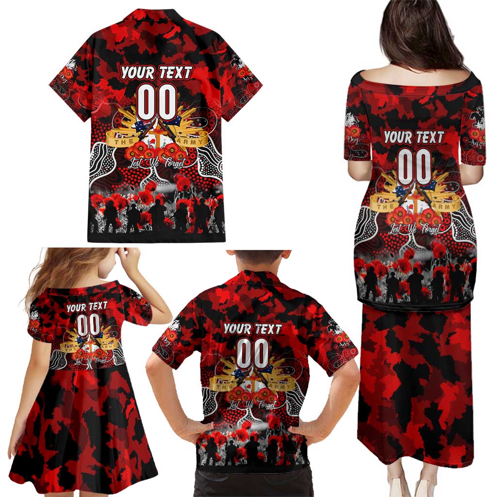 Personalized Dragons ANZAC Day Family Matching Puletasi and Hawaiian Shirt Australian Army - Lest We Forget
