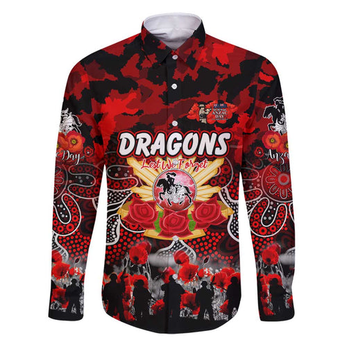 Personalized Dragons ANZAC Day Family Matching Puletasi and Hawaiian Shirt Australian Army - Lest We Forget