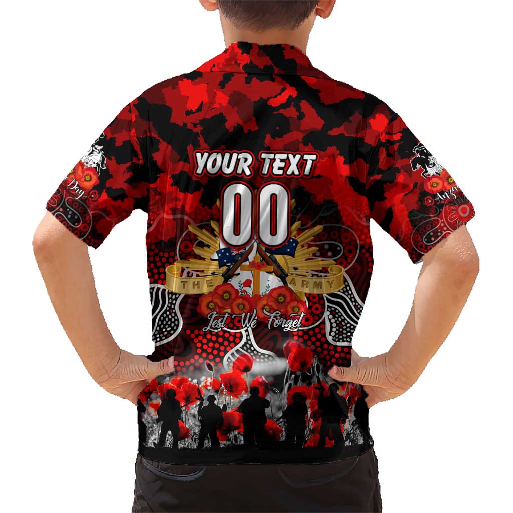Personalized Dragons ANZAC Day Family Matching Short Sleeve Bodycon Dress and Hawaiian Shirt Australian Army - Lest We Forget