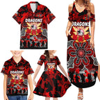 Personalized Dragons ANZAC Day Family Matching Summer Maxi Dress and Hawaiian Shirt Australian Army - Lest We Forget