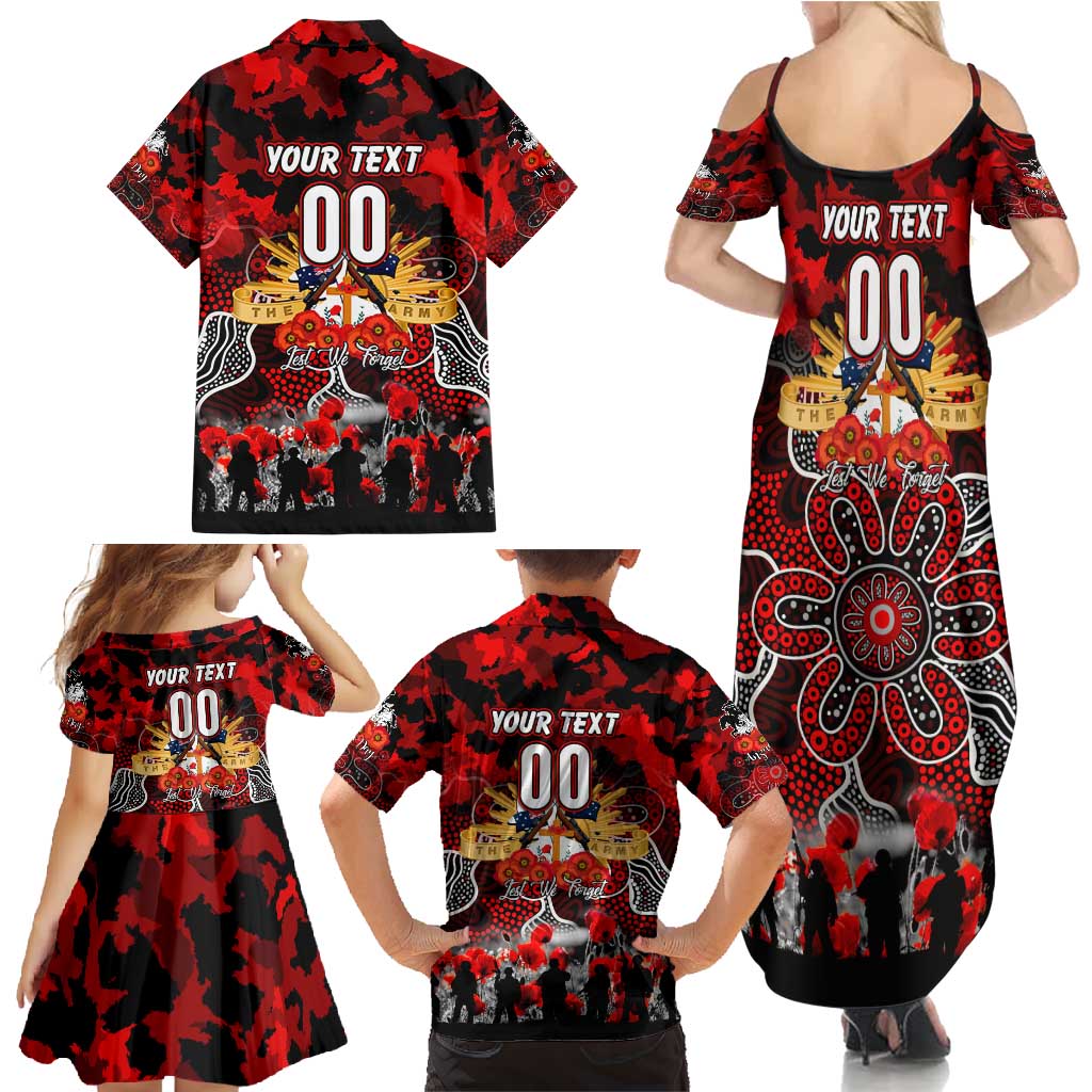 Personalized Dragons ANZAC Day Family Matching Summer Maxi Dress and Hawaiian Shirt Australian Army - Lest We Forget