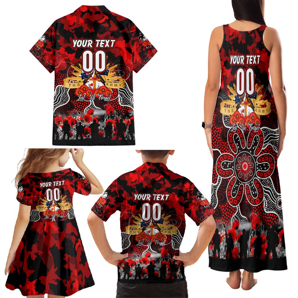 Personalized Dragons ANZAC Day Family Matching Tank Maxi Dress and Hawaiian Shirt Australian Army - Lest We Forget