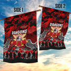 Dragons ANZAC Day Garden Flag Australian Army - Lest We Forget