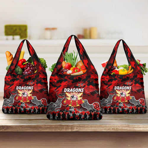 Dragons ANZAC Day Grocery Bag Australian Army - Lest We Forget