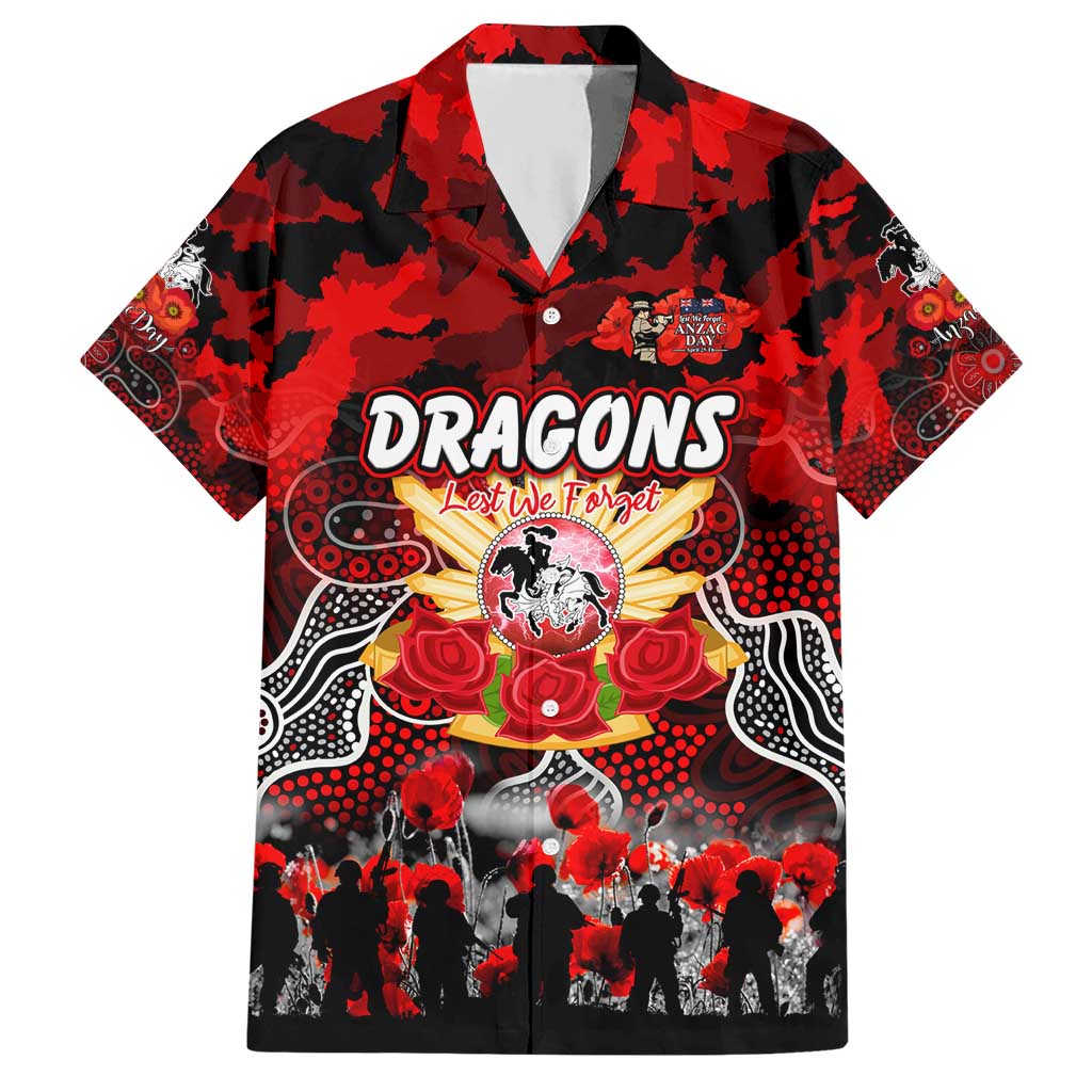 Personalized Dragons ANZAC Day Hawaiian Shirt Australian Army - Lest We Forget