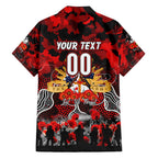 Personalized Dragons ANZAC Day Hawaiian Shirt Australian Army - Lest We Forget