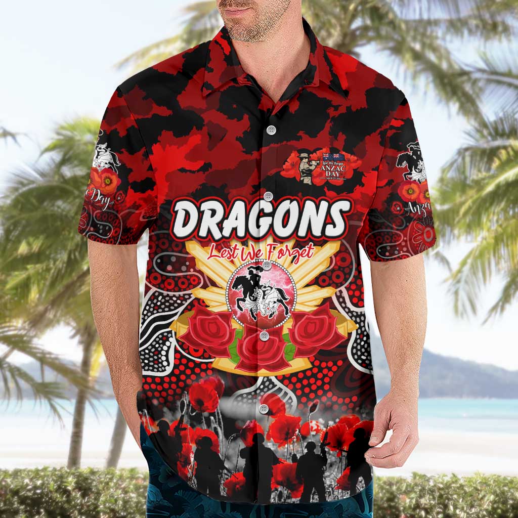Personalized Dragons ANZAC Day Hawaiian Shirt Australian Army - Lest We Forget