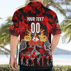 Personalized Dragons ANZAC Day Hawaiian Shirt Australian Army - Lest We Forget