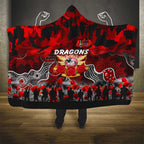 Dragons ANZAC Day Hooded Blanket Australian Army - Lest We Forget
