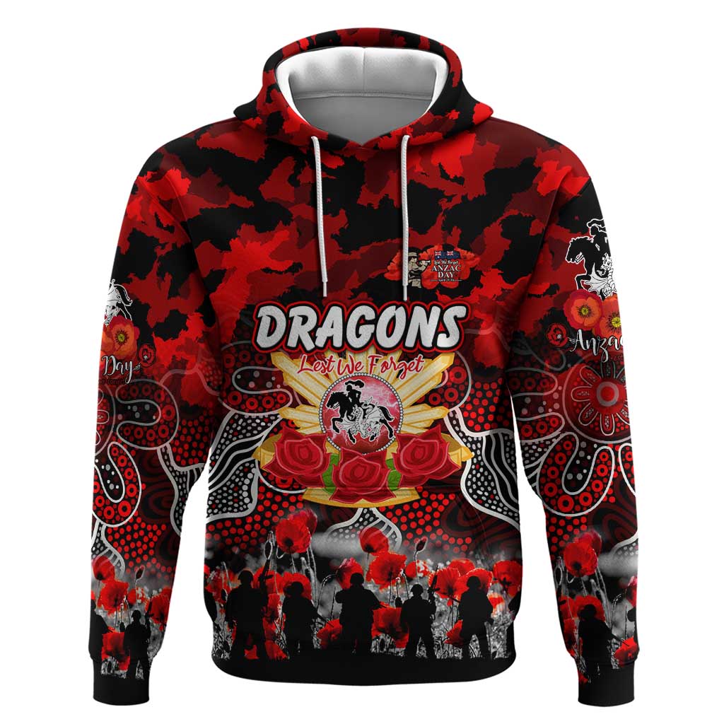 Personalized Dragons ANZAC Day Hoodie Australian Army - Lest We Forget