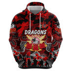Personalized Dragons ANZAC Day Hoodie Australian Army - Lest We Forget