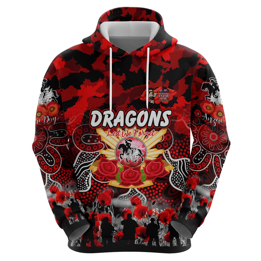 Personalized Dragons ANZAC Day Hoodie Australian Army - Lest We Forget