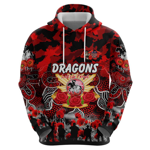 Personalized Dragons ANZAC Day Hoodie Australian Army - Lest We Forget