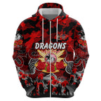 Personalized Dragons ANZAC Day Hoodie Australian Army - Lest We Forget
