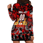 Personalized Dragons ANZAC Day Hoodie Dress Australian Army - Lest We Forget
