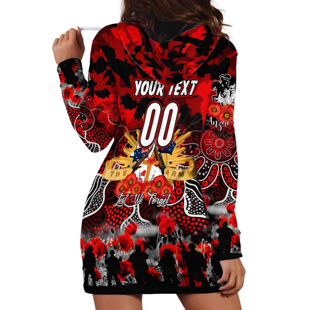 Personalized Dragons ANZAC Day Hoodie Dress Australian Army - Lest We Forget