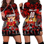 Personalized Dragons ANZAC Day Hoodie Dress Australian Army - Lest We Forget
