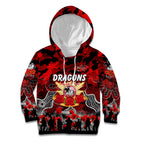 Personalized Dragons ANZAC Day Kid Hoodie Australian Army - Lest We Forget