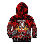 Personalized Dragons ANZAC Day Kid Hoodie Australian Army - Lest We Forget