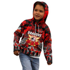 Personalized Dragons ANZAC Day Kid Hoodie Australian Army - Lest We Forget