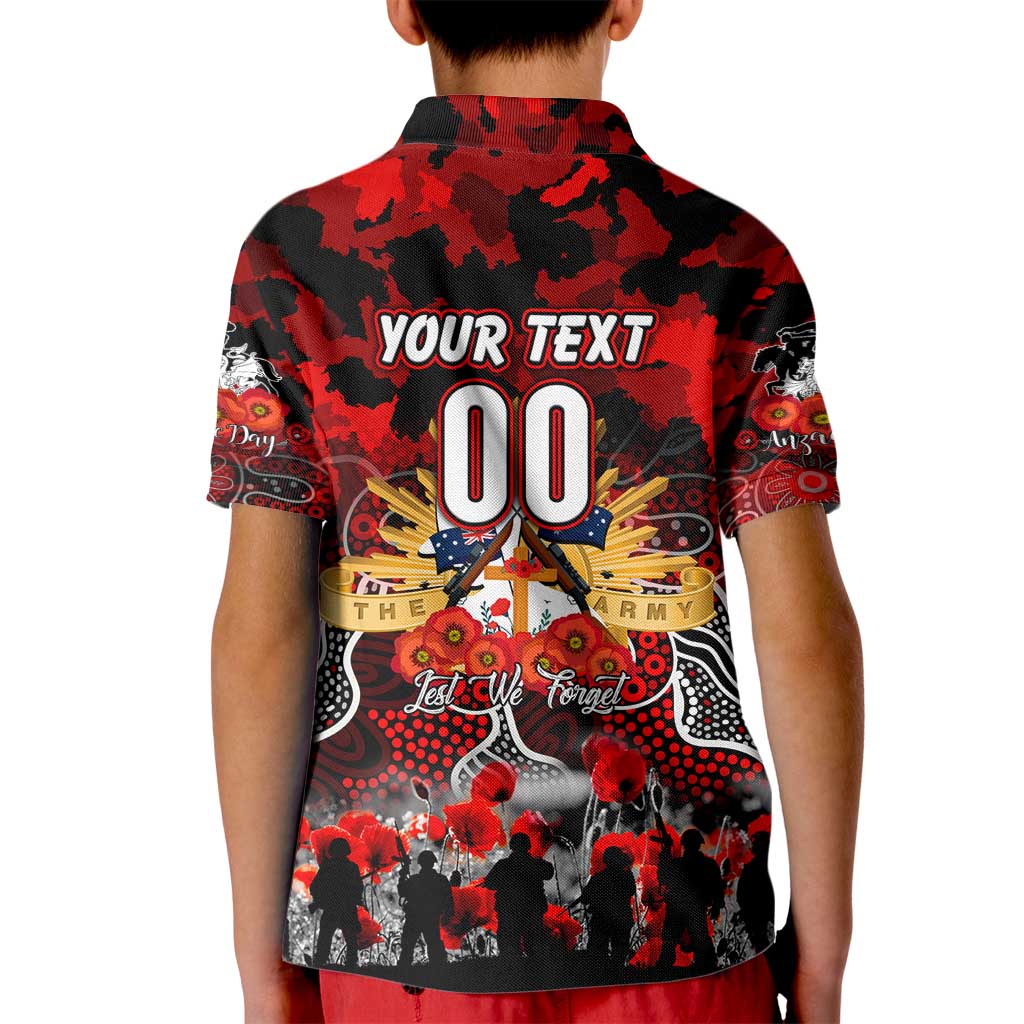 Personalized Dragons ANZAC Day Kid Polo Shirt Australian Army - Lest We Forget