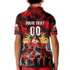 Personalized Dragons ANZAC Day Kid Polo Shirt Australian Army - Lest We Forget
