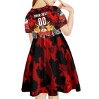 Personalized Dragons ANZAC Day Kid Short Sleeve Dress Australian Army - Lest We Forget
