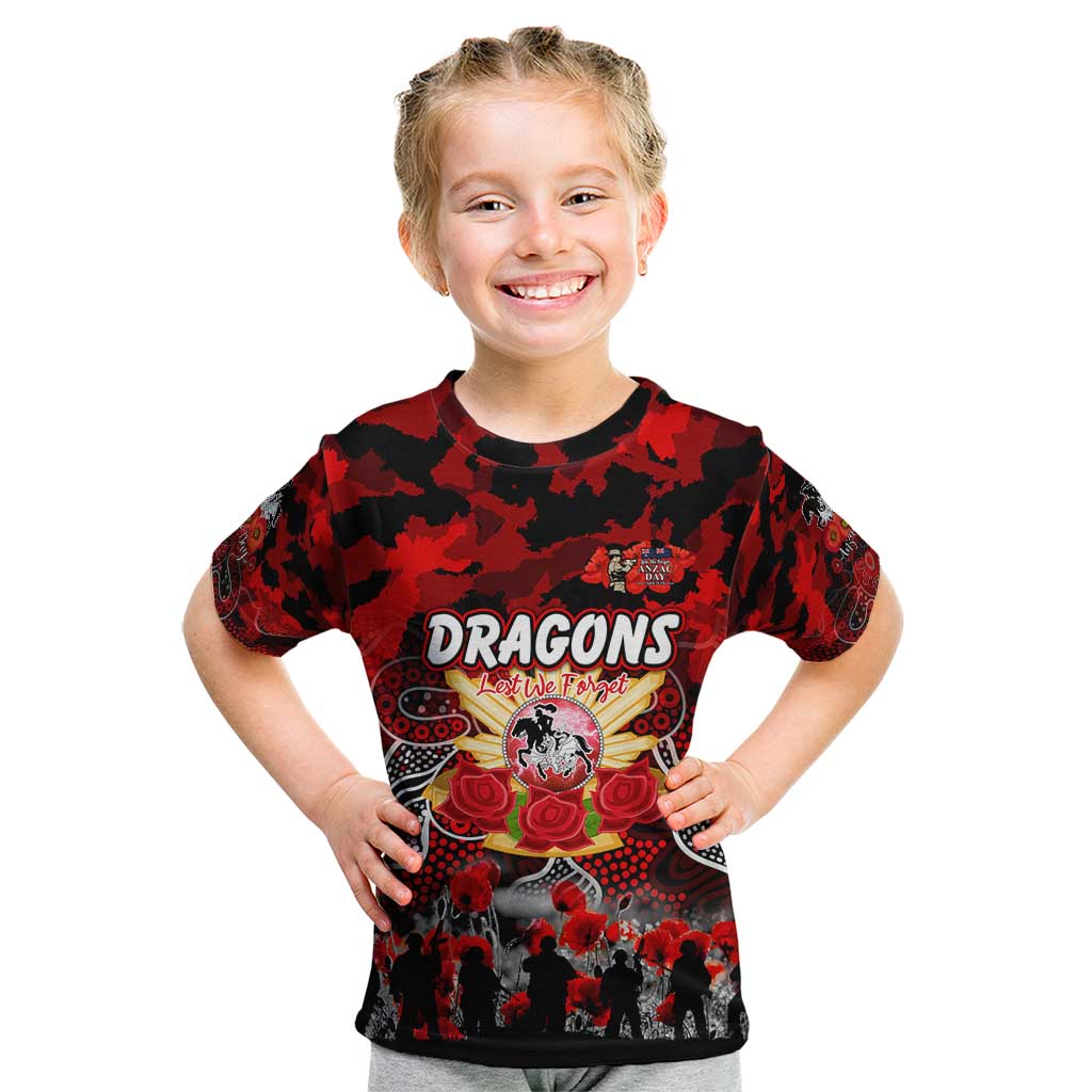 Personalized Dragons ANZAC Day Kid T Shirt Australian Army - Lest We Forget
