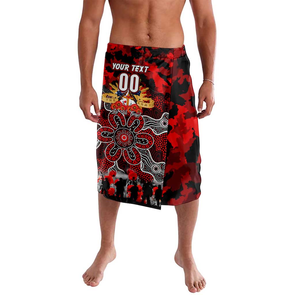 Personalized Dragons ANZAC Day Lavalava Australian Army - Lest We Forget
