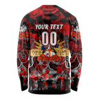Personalized Dragons ANZAC Day Long Sleeve Shirt Australian Army - Lest We Forget