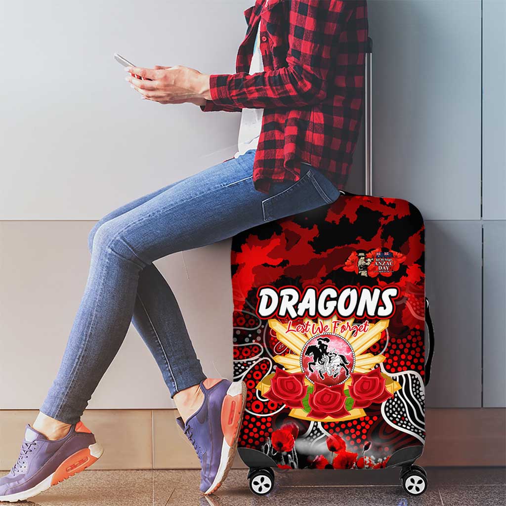 Dragons ANZAC Day Luggage Cover Australian Army - Lest We Forget