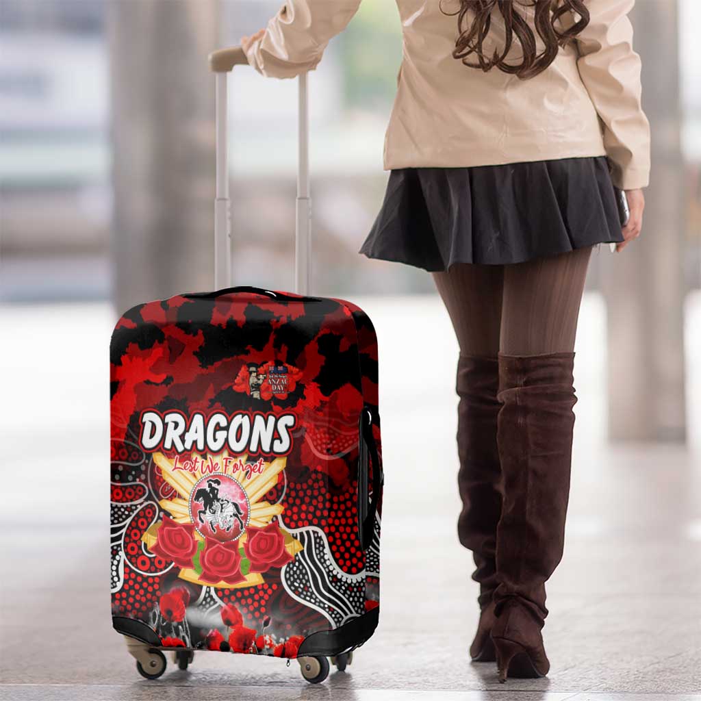 Dragons ANZAC Day Luggage Cover Australian Army - Lest We Forget