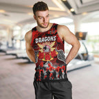Personalized Dragons ANZAC Day Men Tank Top Australian Army - Lest We Forget