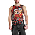 Personalized Dragons ANZAC Day Men Tank Top Australian Army - Lest We Forget