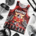 Personalized Dragons ANZAC Day Men Tank Top Australian Army - Lest We Forget