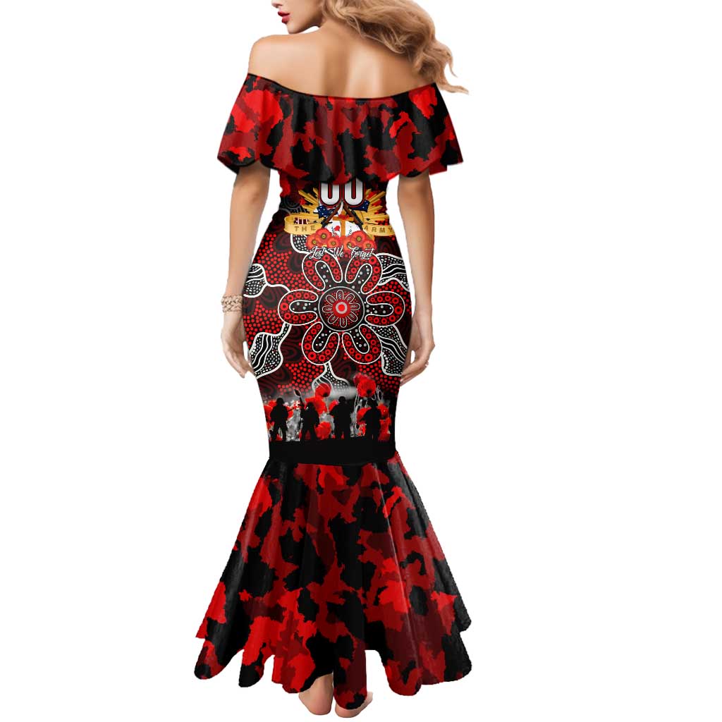 Personalized Dragons ANZAC Day Mermaid Dress Australian Army - Lest We Forget