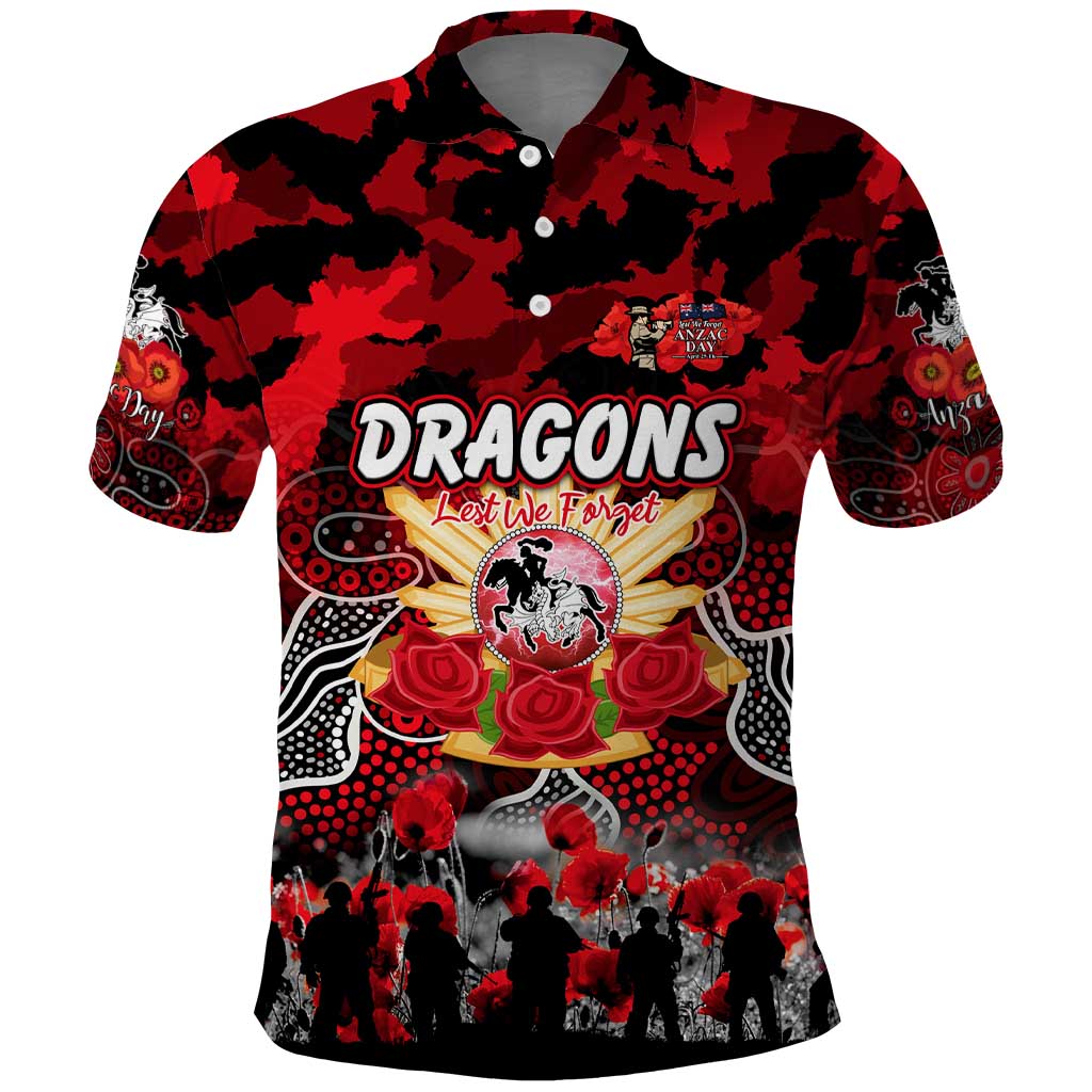 Personalized Dragons ANZAC Day Polo Shirt Australian Army - Lest We Forget