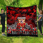 Dragons ANZAC Day Quilt Australian Army - Lest We Forget
