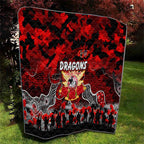 Dragons ANZAC Day Quilt Australian Army - Lest We Forget