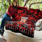 Dragons ANZAC Day Quilt Australian Army - Lest We Forget