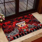 Dragons ANZAC Day Rubber Doormat Australian Army - Lest We Forget