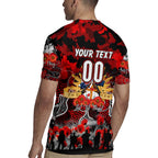 Personalized Dragons ANZAC Day Rugby Jersey Australian Army - Lest We Forget