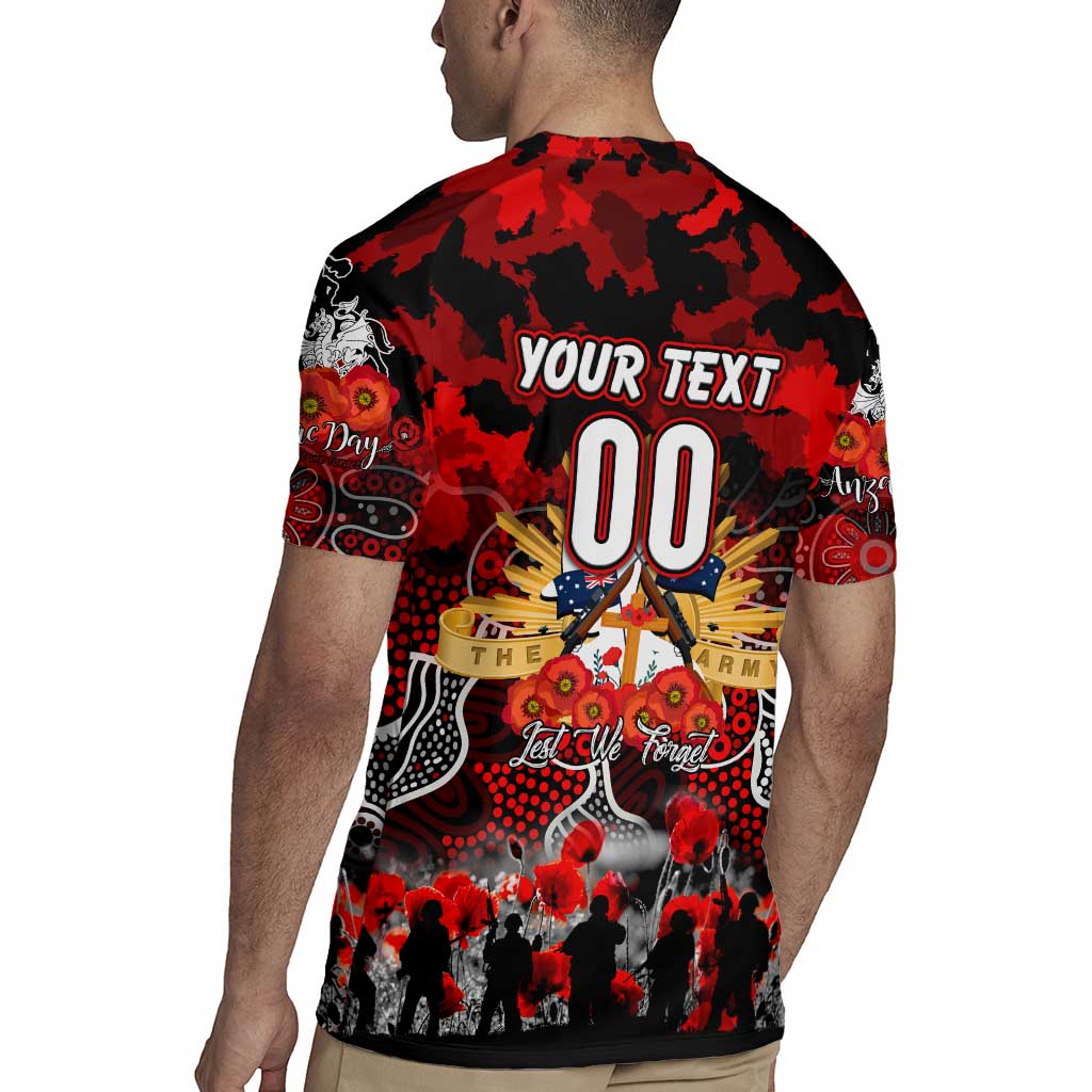Personalized Dragons ANZAC Day Rugby Jersey Australian Army - Lest We Forget