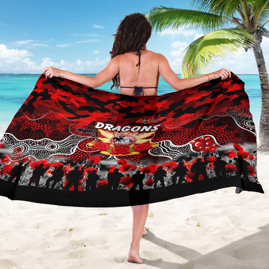 Dragons ANZAC Day Sarong Australian Army - Lest We Forget