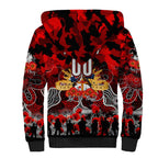 Personalized Dragons ANZAC Day Sherpa Hoodie Australian Army - Lest We Forget
