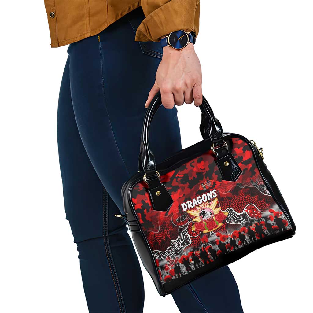 Dragons ANZAC Day Shoulder Handbag Australian Army - Lest We Forget