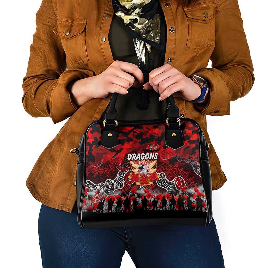 Dragons ANZAC Day Shoulder Handbag Australian Army - Lest We Forget
