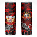 Personalized Dragons ANZAC Day Skinny Tumbler Australian Army - Lest We Forget