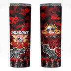 Personalized Dragons ANZAC Day Skinny Tumbler Australian Army - Lest We Forget