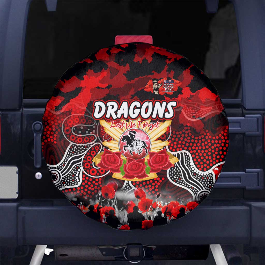 Dragons ANZAC Day Spare Tire Cover Australian Army - Lest We Forget